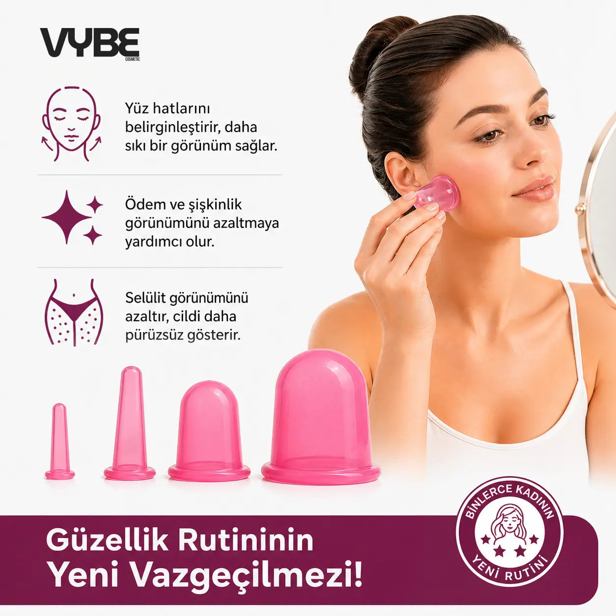 VYBE Yüz & Vücut Şekillendirici Kupa Seti