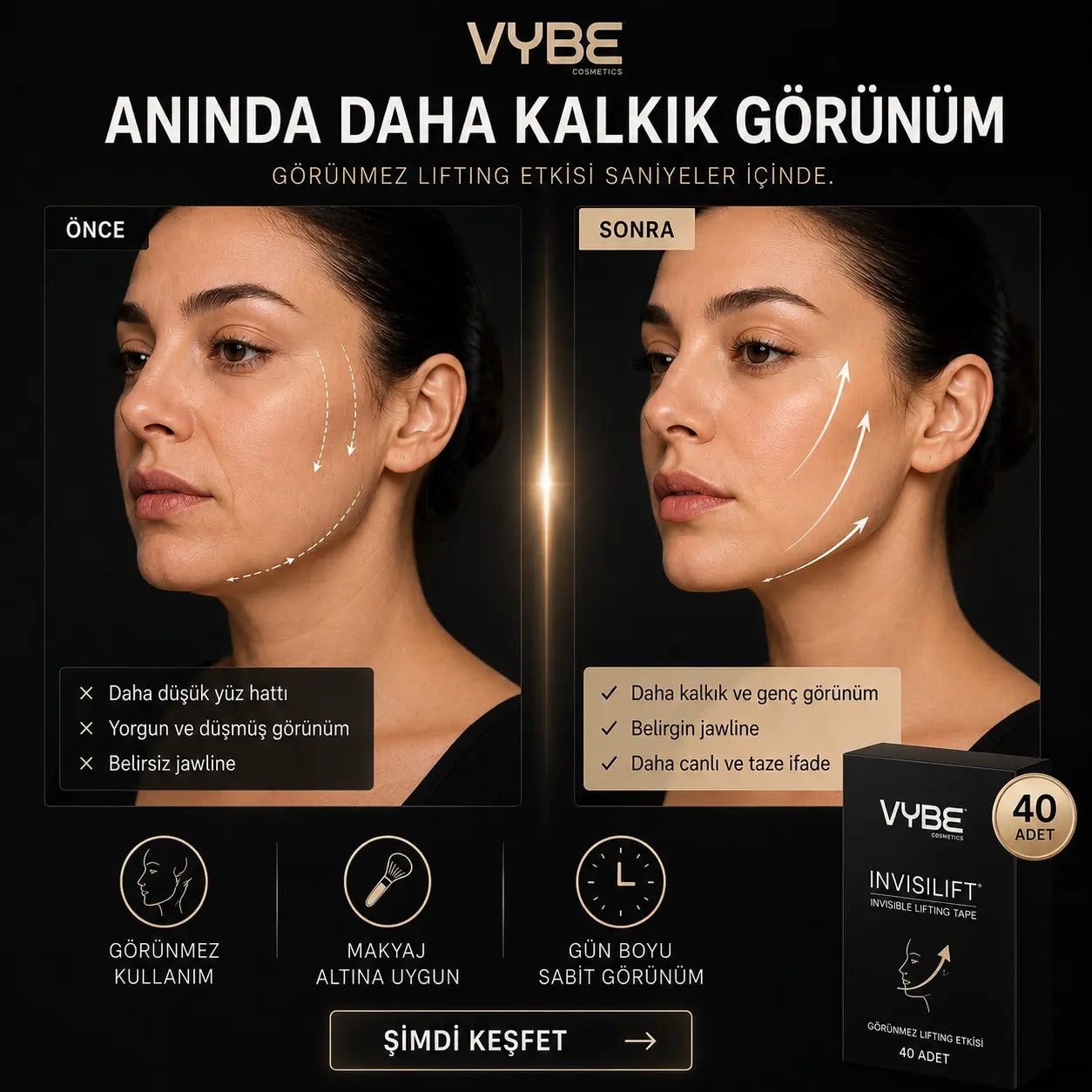 VYBE Invisilift – Görünmez Lifting Bantları