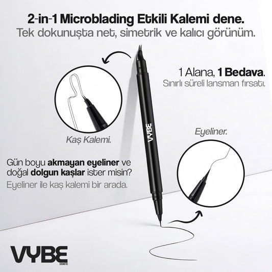 VYBE Microblading Etkili Eyeliner & Kaş Kalemi - Sepete Özel
