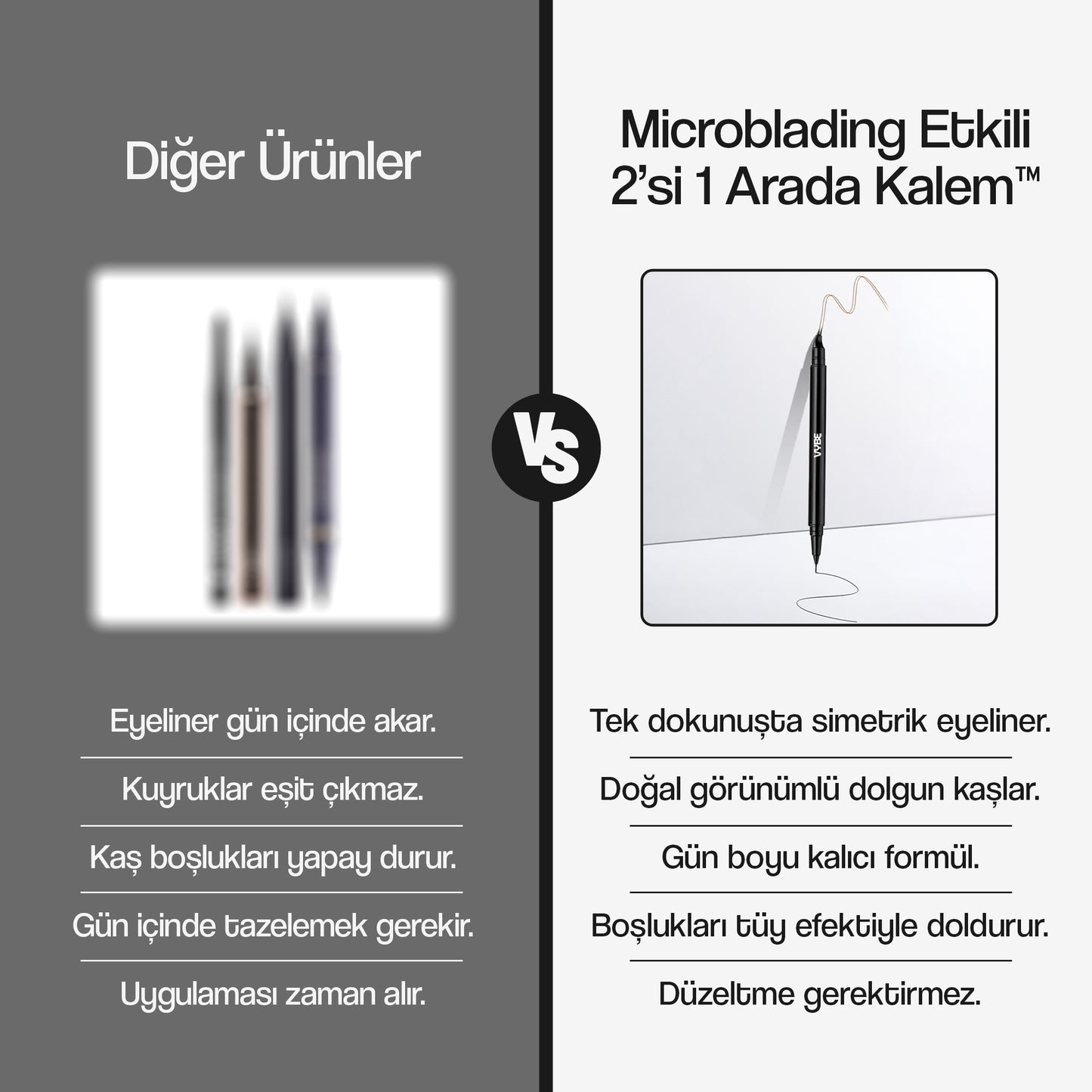 VYBE Microblading Etkili Eyeliner & Kaş Kalemi